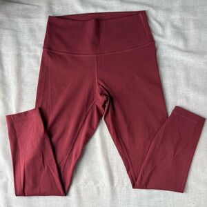 Lululemon High-Waisted Burgundy Leggings
